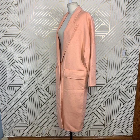 Zara Double Breasted Oversized Coat in Tangerine Blogger Fav Size US Small - Picture 5 of 12